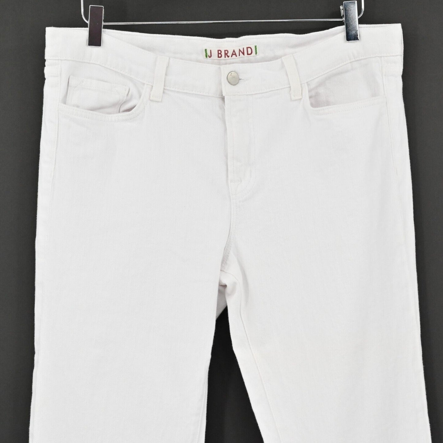 J BRAND Jeans Womens Size 32 White Denim Bootcut Mid Rise Classic Casual Coastal