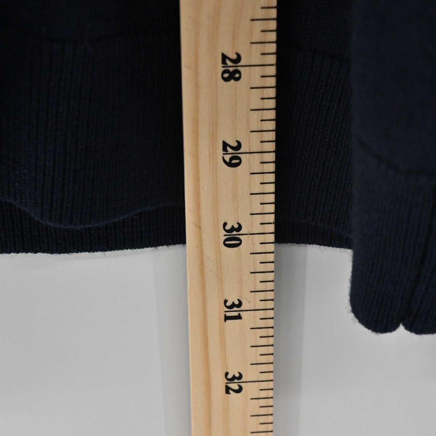 HART SCHAFFNER MARX Sweater Mens Sz 2XB Navy Blue Merino Wool Lightweight VNeck