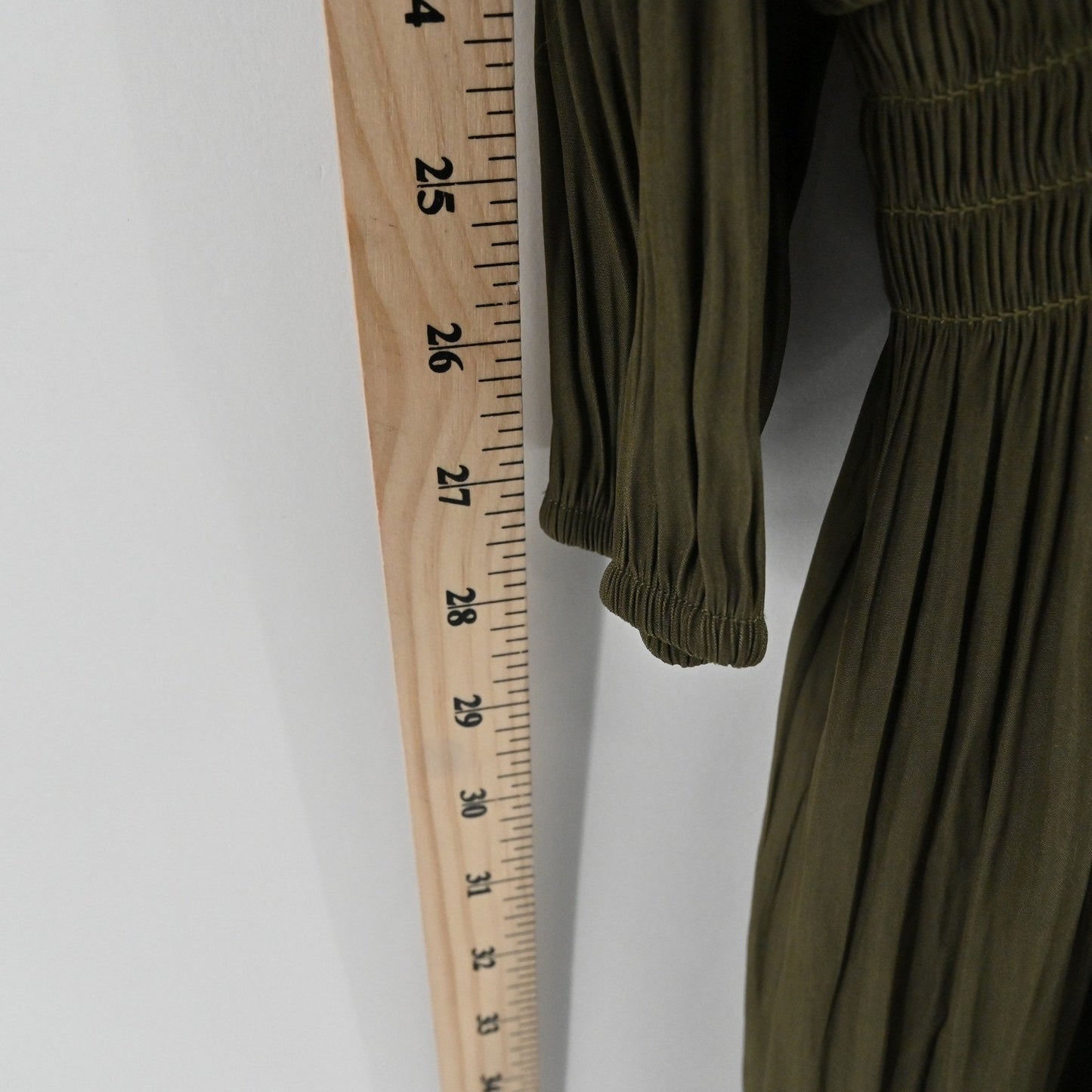 Ramy Brook Lauren Cold Shoulder Dress XXS Olive Green Pleated Earthy Ethereal