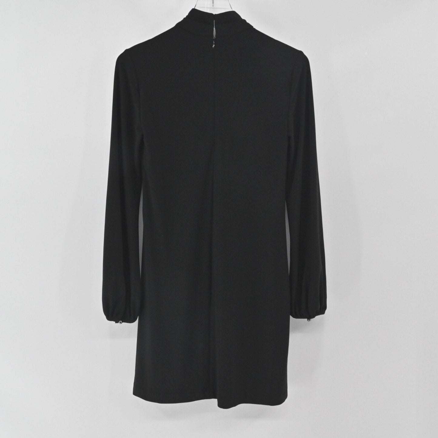 WHBM Mock Neck Knit Sheath Dress Size 2 Black Dark Romantic Whimsigoth Keyhole