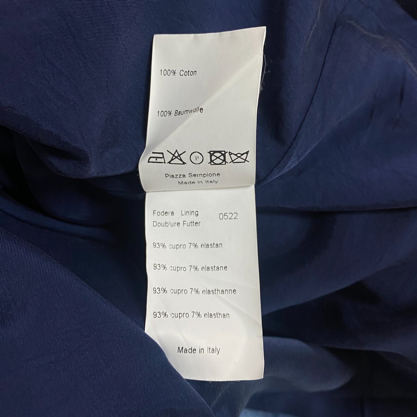 PIAZZA SEMPIONE Womens Skirt IT 40 US 4 Color Block Cotton Lined Italy Designer