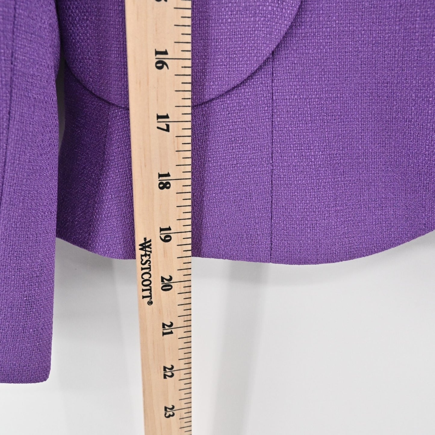 Vtg NIPON BOUTIQUE Skirt Suit Set Sz 2P Purple Floral Embroidered Art Statement