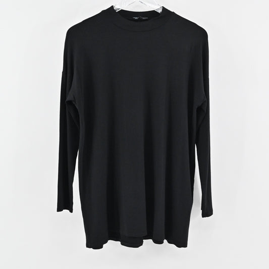 EILEEN FISHER Top Womens Size XS Black Long Sleeve Crew Neck Stretch Relaxed