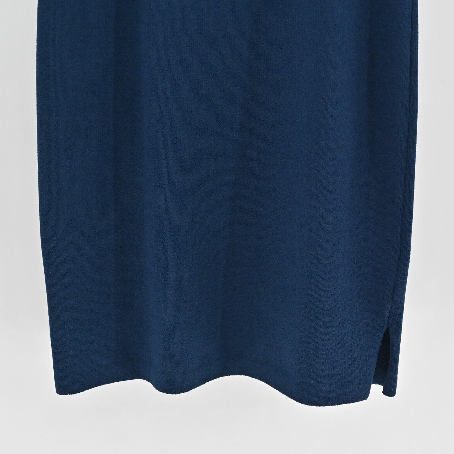 ST JOHN Dress Sz 8 Santana Knit Navy Sleeveless Wool Scoop Neck Corpcore Office