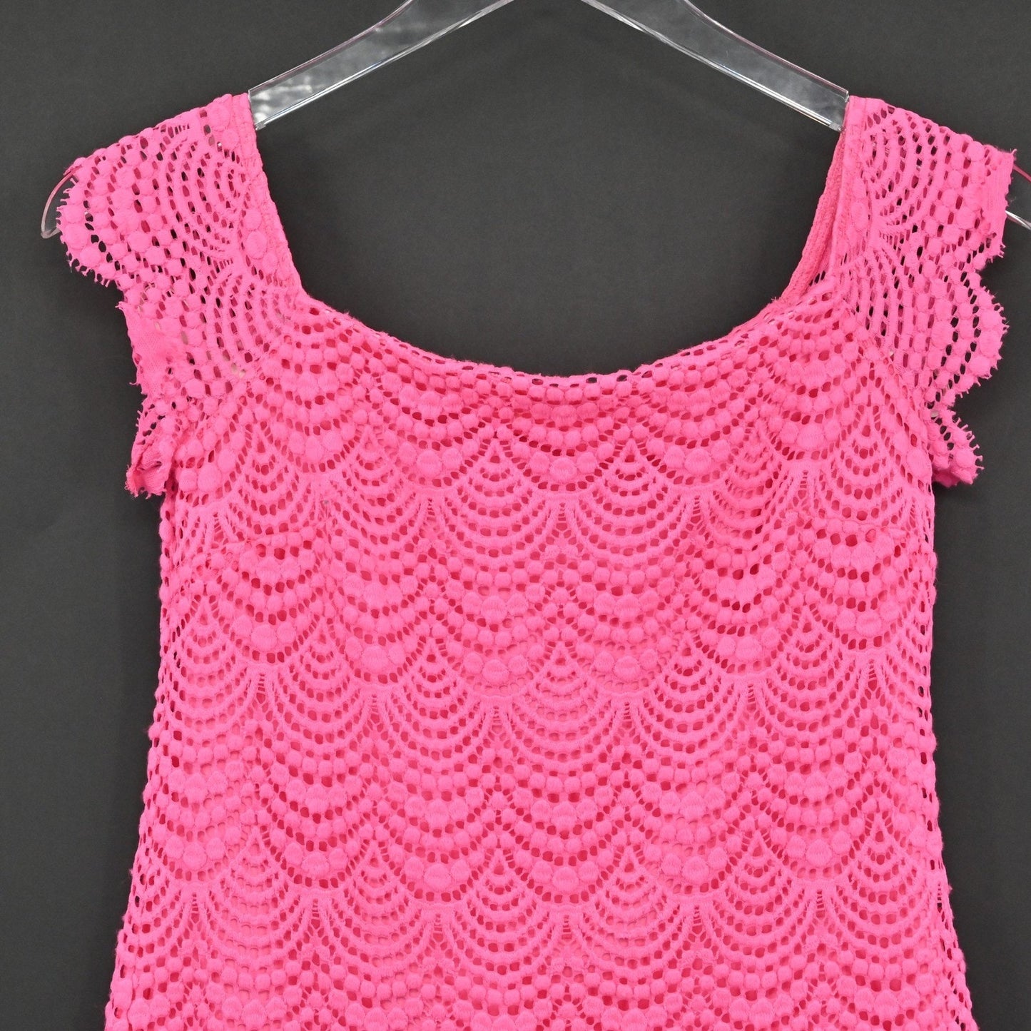 Lilly Pulitzer Jade Off The Shoulder Mini Dress Size XS Pink Lace Preppy Boho