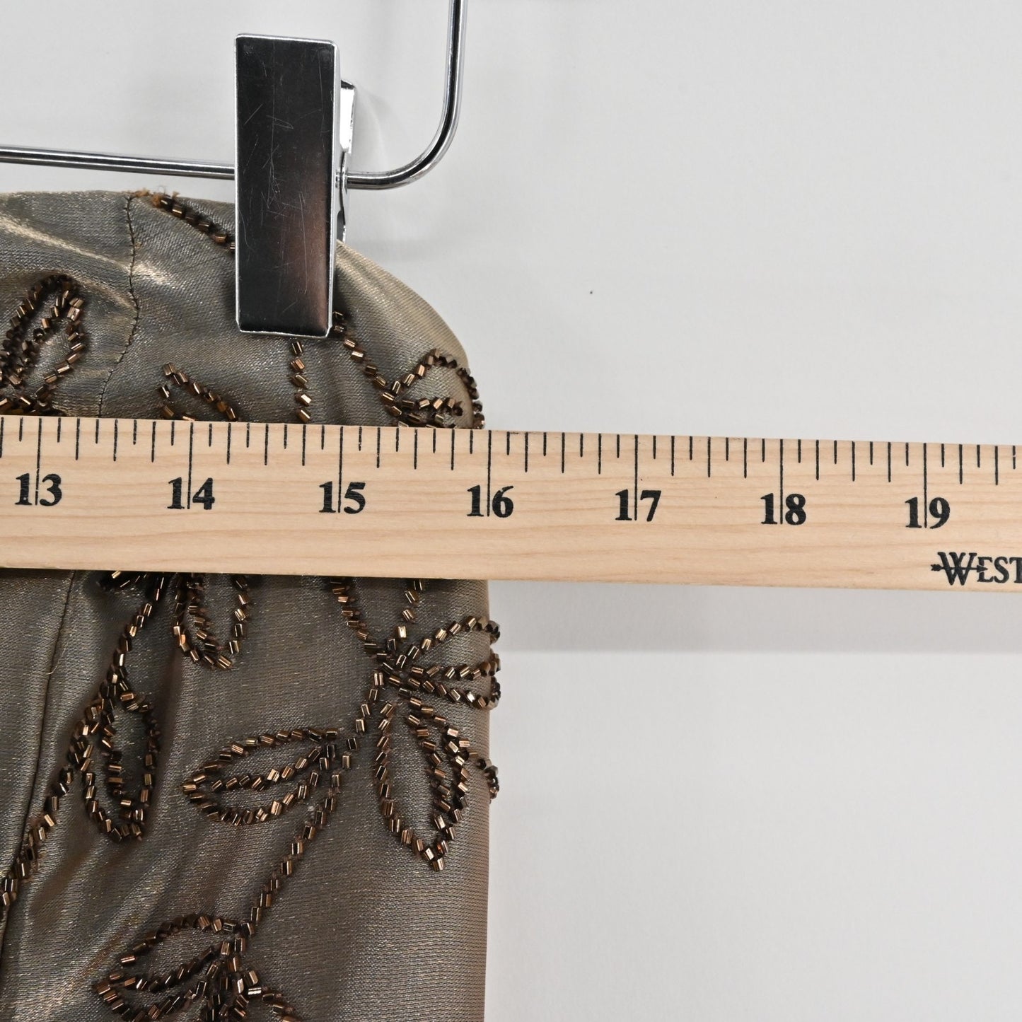 Vtg Jovani Strapless Beaded Evening Gown Sz 12 Ombre Maxi Dress Fairy Prom Event