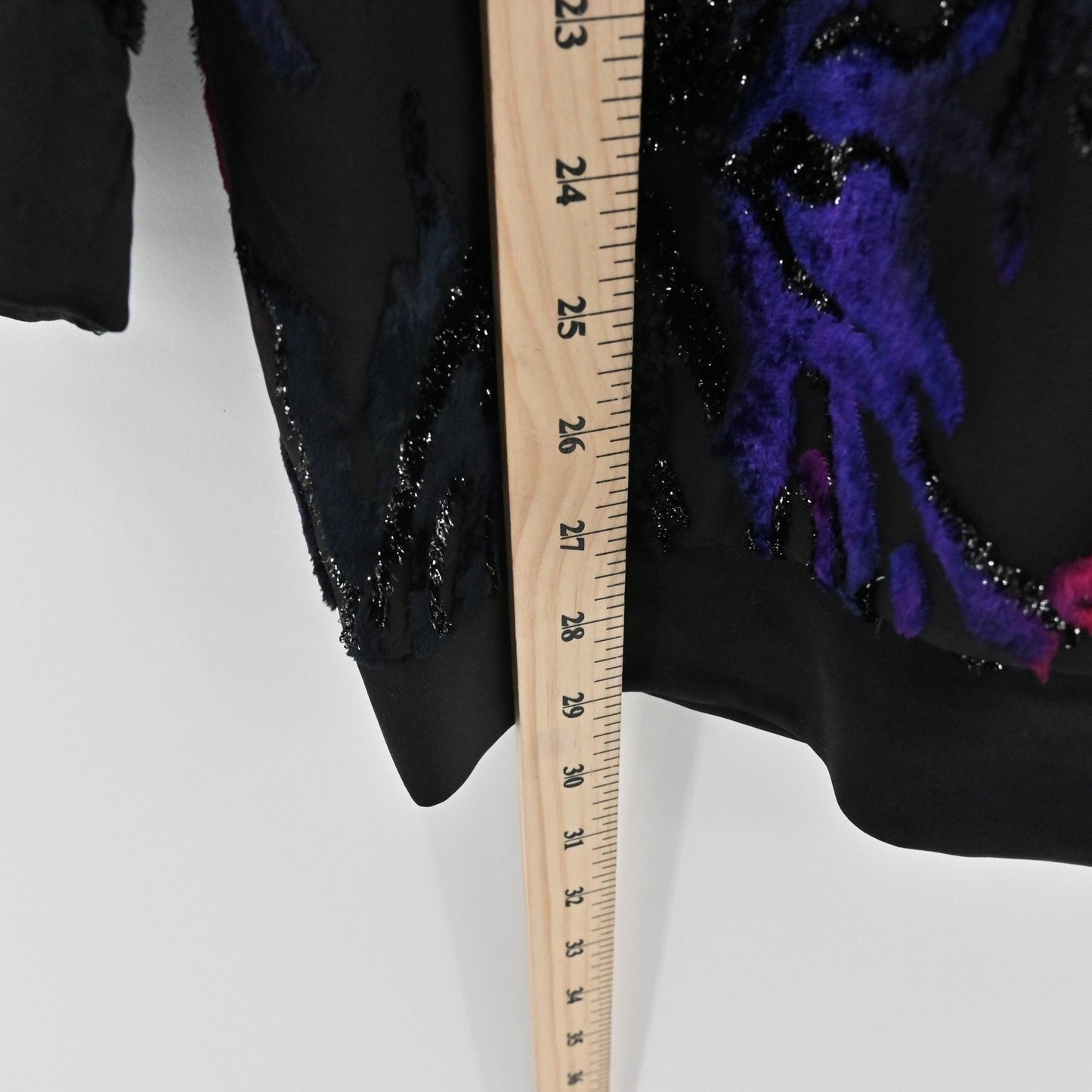 Vtg 80 Velvet Burnout Top Size 10 Dramatic Dopamine Retro Glam Red Purple Sheer