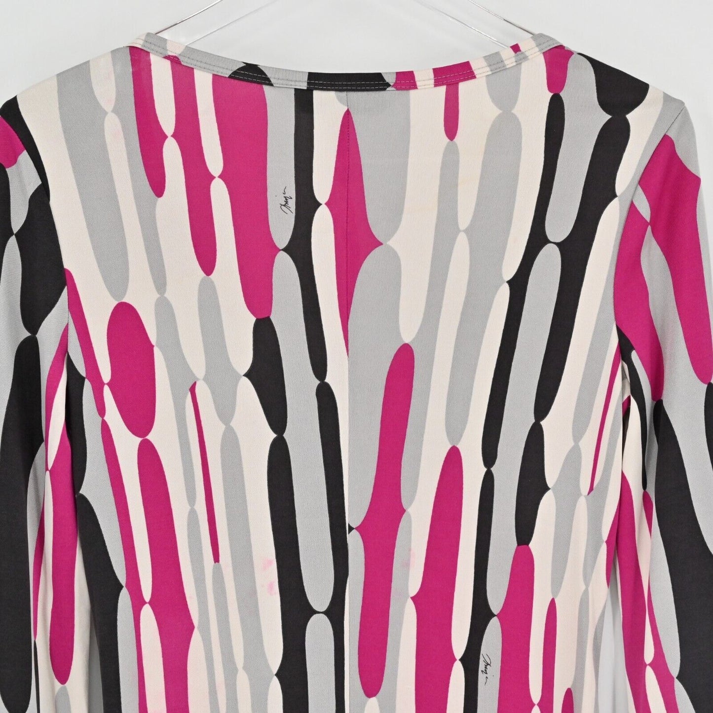 TRINA TURK Dress Womens Size 4 Pink Silk Shift Mini Geometric Retro Print USA