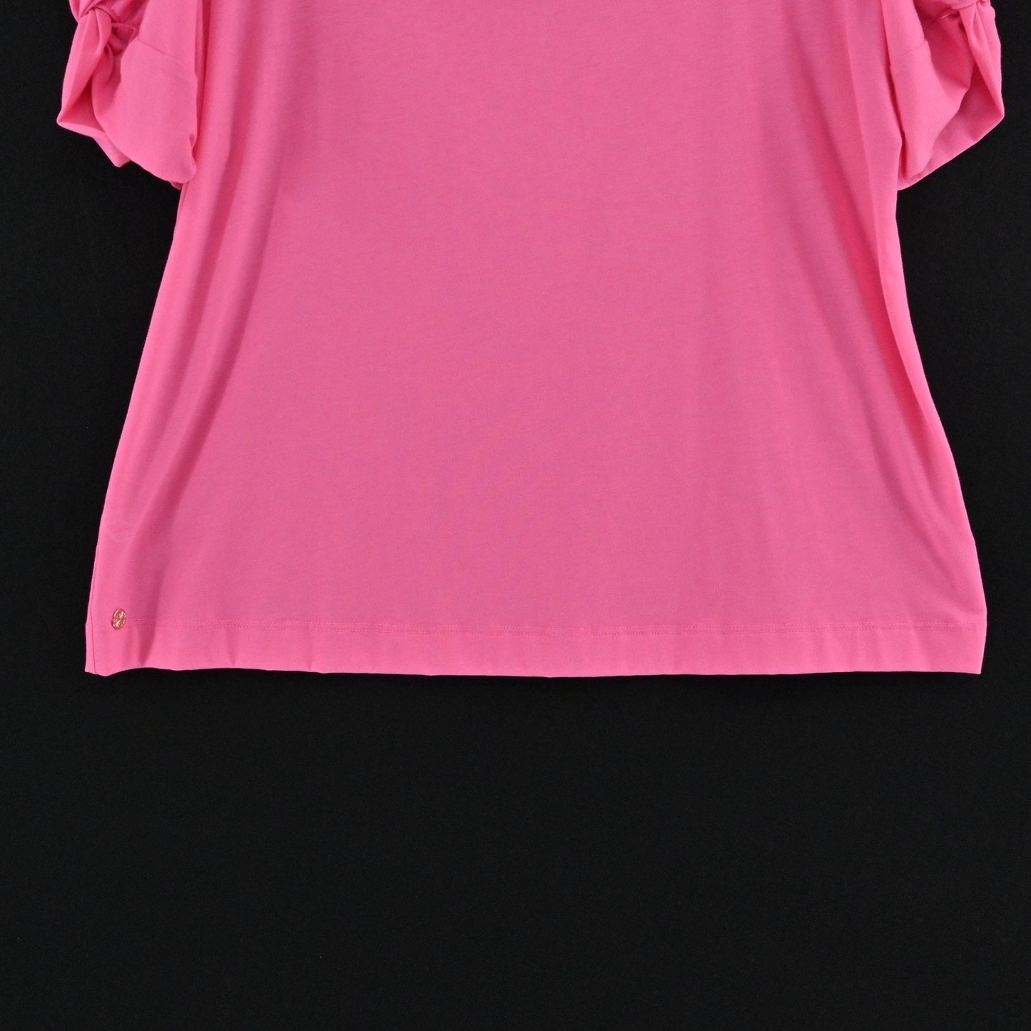 Lilly Pulitzer Womens Jessie Top Size XL Cockatoo Pink Square Neck Short Sleeve