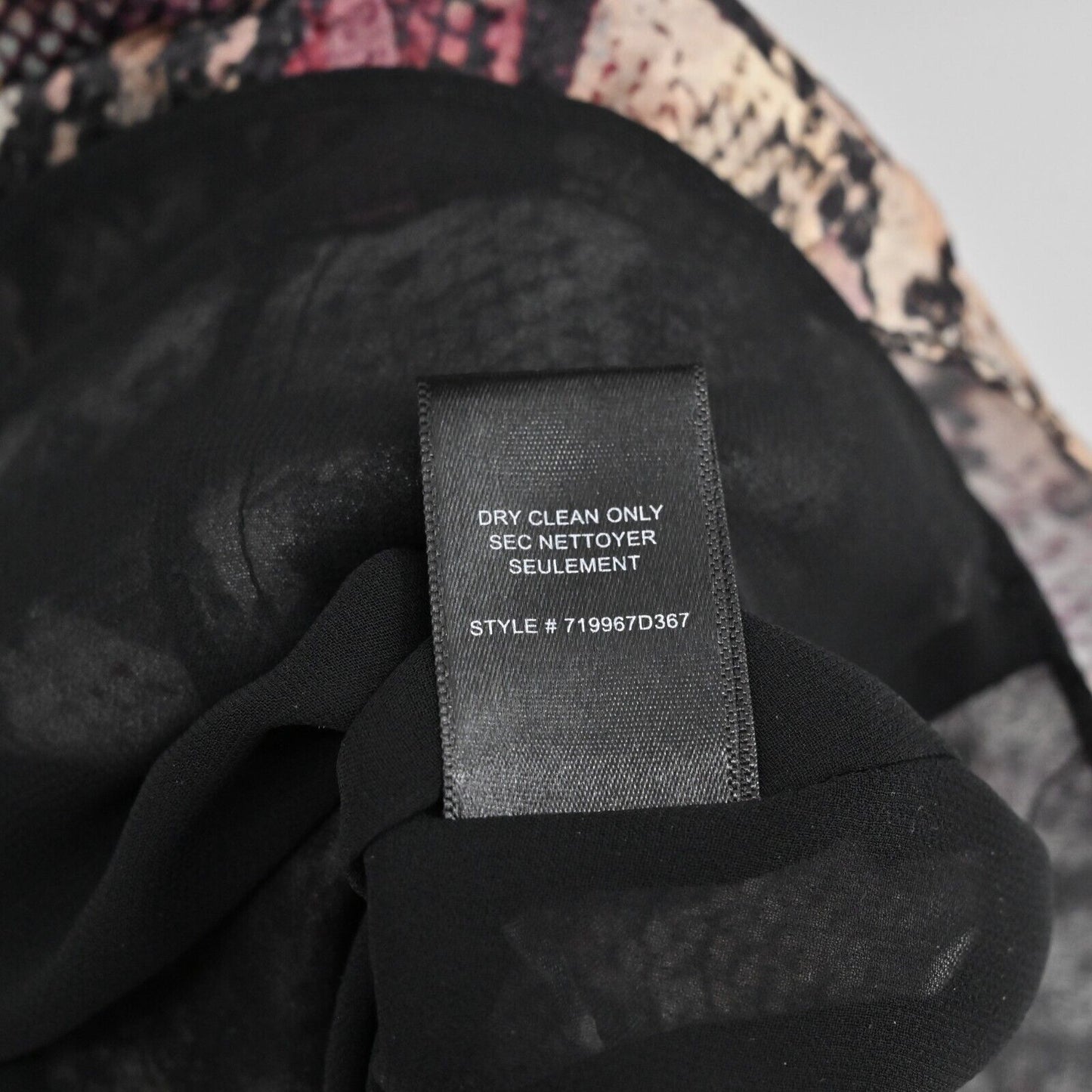 REBECCA TAYLOR Dress Womens Size 6 Silk Met Python Snake Print Purple Mob Wife