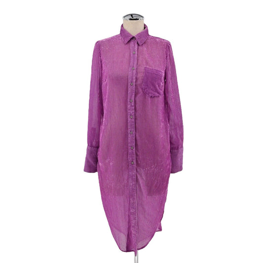 ANTHROPOLOGIE Top Womens Sz XS Akemi + Kin Purple Velvet Tunic Duster Button