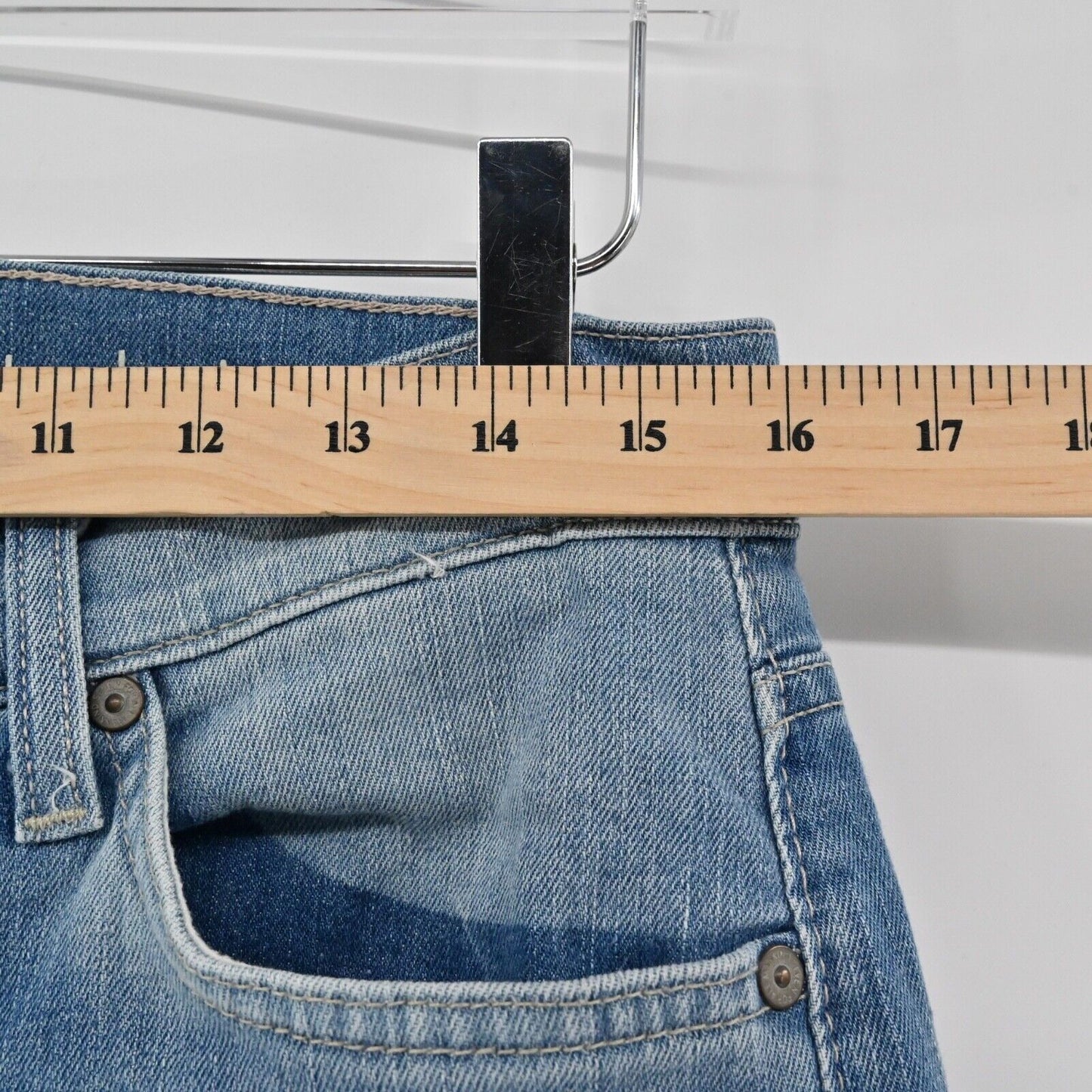 7 FOR ALL MANKIND Jeans Mens Size 31x29 Button Fly Straight Medium Wash Mid Rise