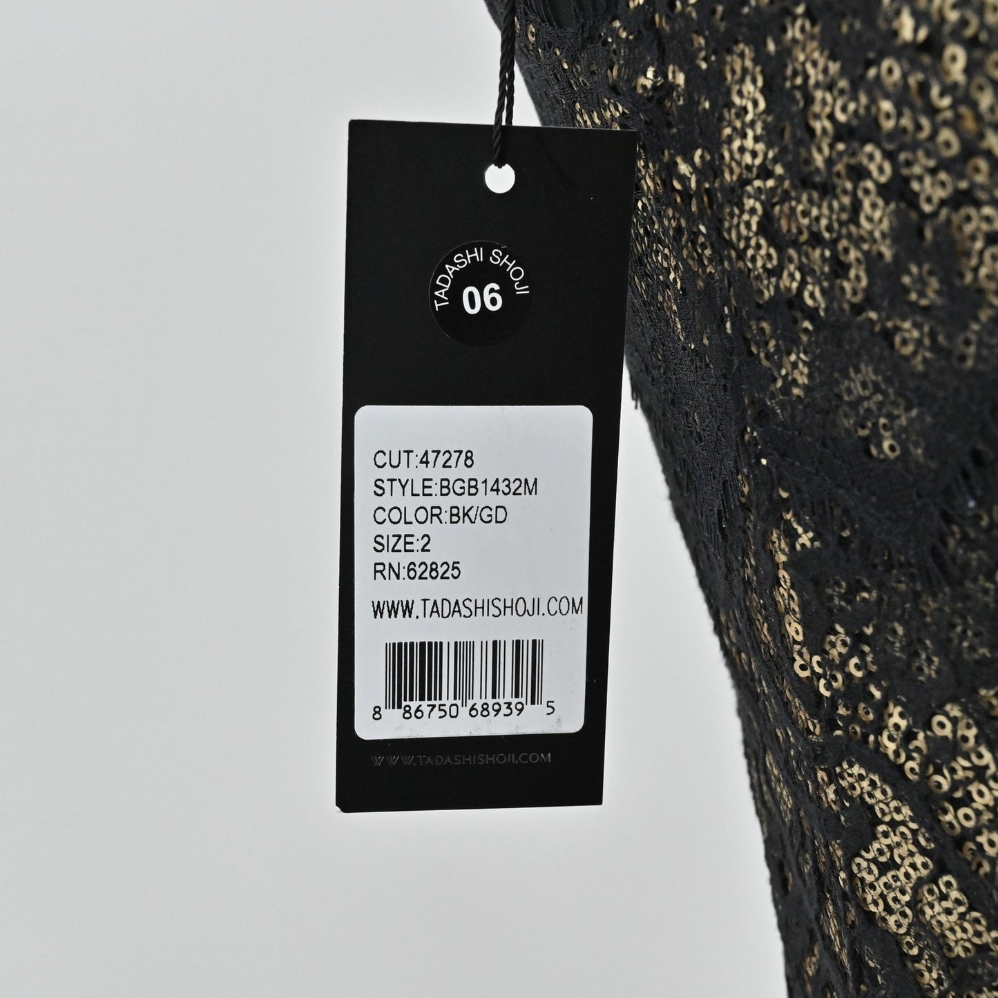 Tadashi Shoji Lace Dress Size 2 Black Gold Romantic Career Elegant Cocktail Glam