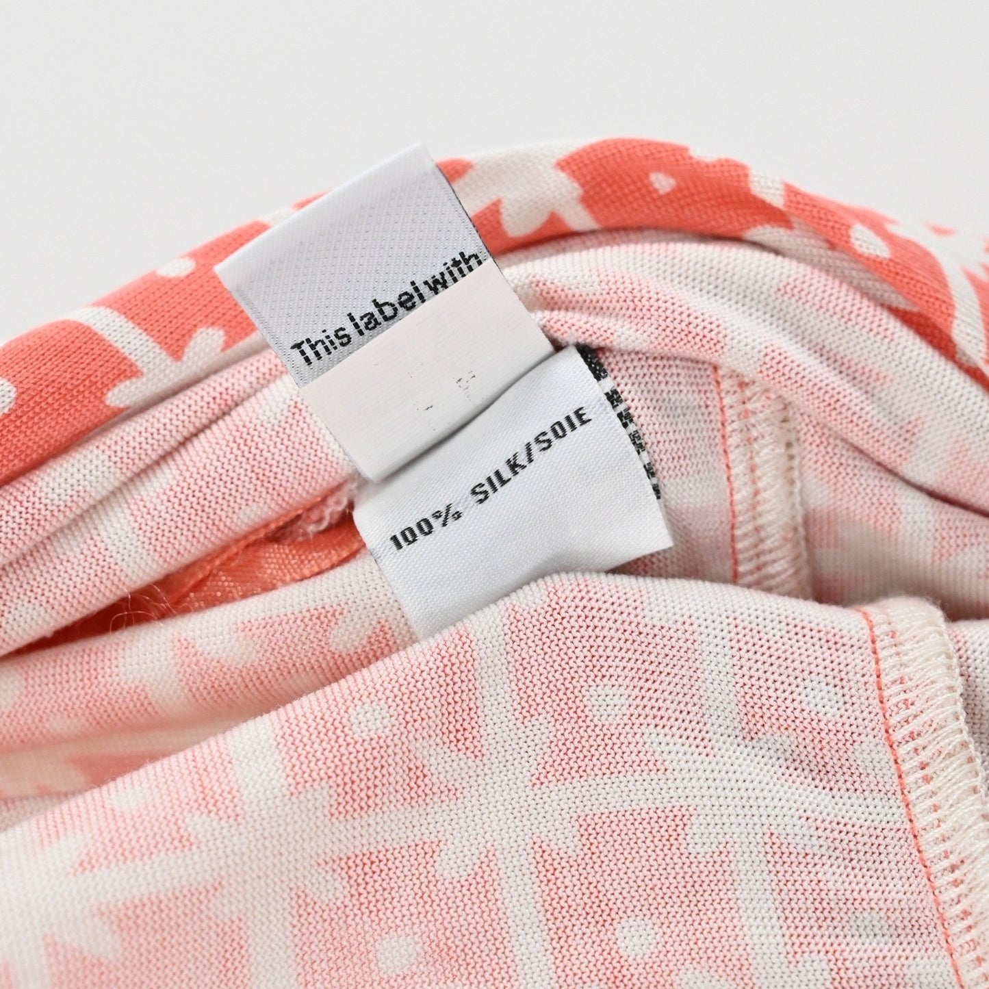 Diane Von Furstenberg Silk Wrap Dress Size 6 Coral Geo Print Chic Parisian DVF