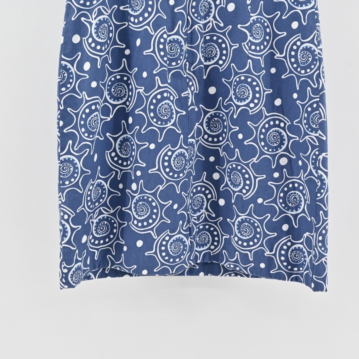 Vineyard Vines Strapless Seashell Dress Sz 6 Blue 100% Cotton Preppy Beach Retro