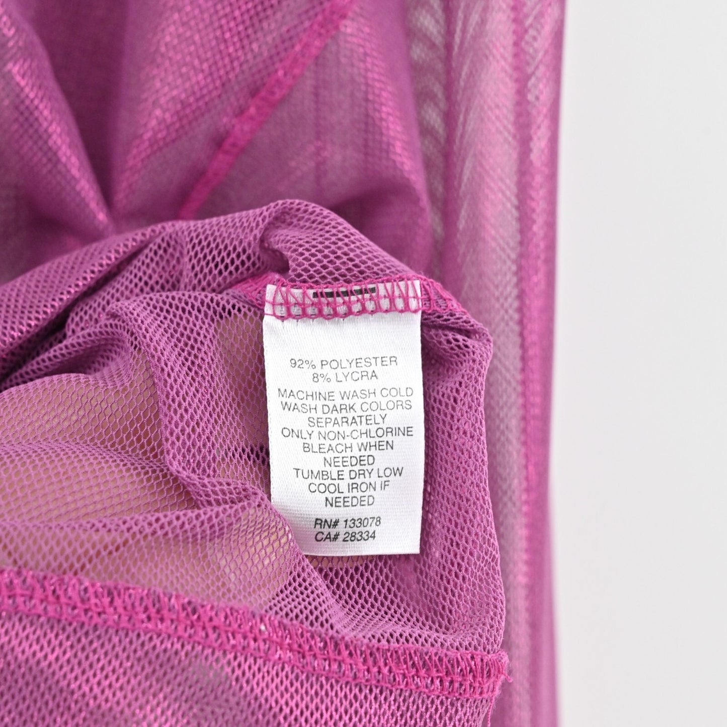 LUCKY IN LOVE Womens Goddess Mesh Top Size XS Passion Pink Sheer Layering Shirt
