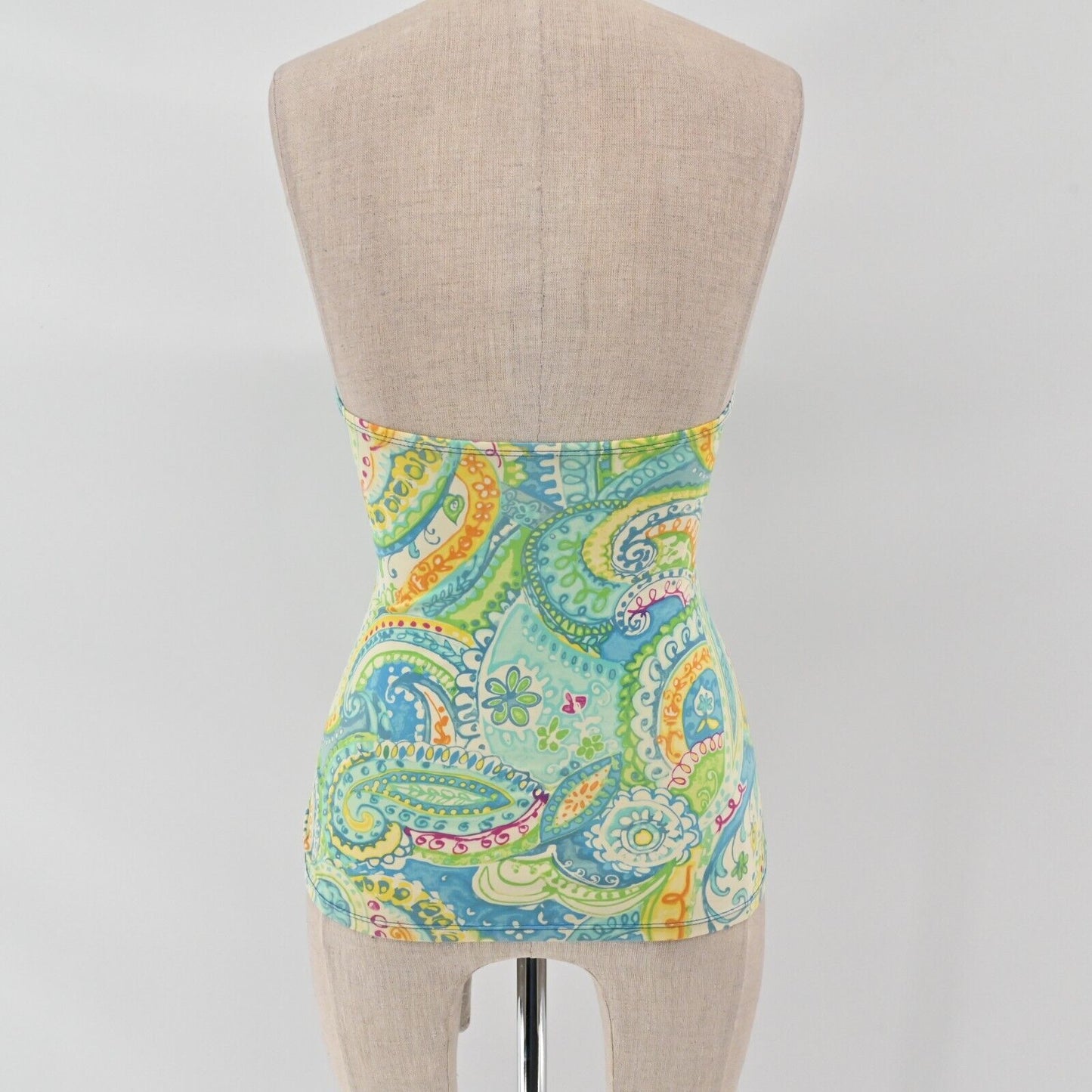 LRL Womens Size S Paisley Print Tankini Swimsuit Top Multicolor RALPH LAUREN