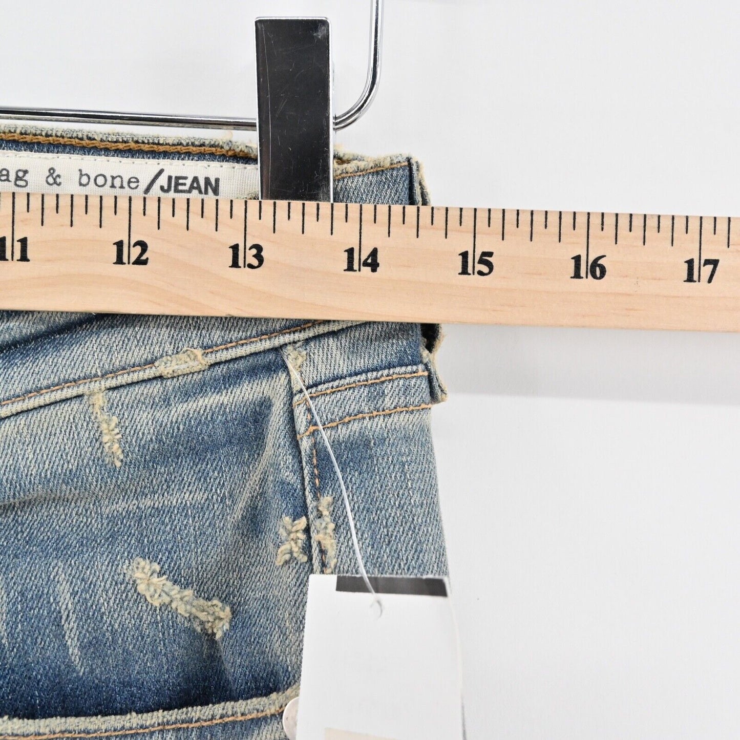 RAG BONE Jeans Womens Size 26 Light Wash Distressed Water Street Low Rise Skinny