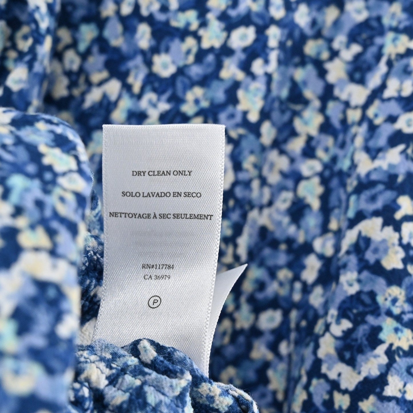 Rails Eliza Drawstring Waist Dress Size M Floral Blue Smocked Boho Chic Romantic