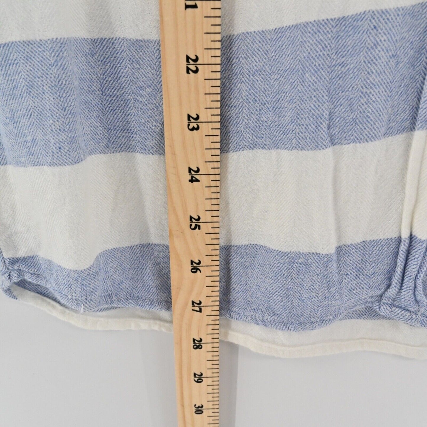 RAILS Top Women Sz XS Blue White Stripe Rolled Cap Sleeve Britt Button Up Beach