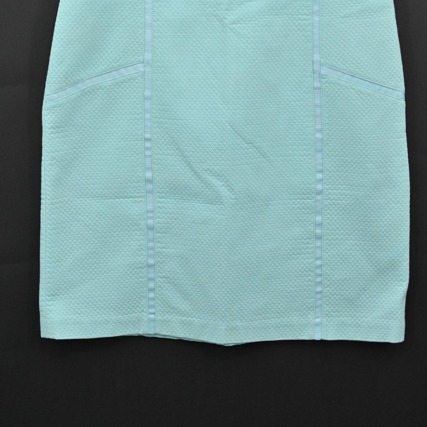 J MCLAUGHLIN Blue Sleeveless Dress Size 8 Textured Detail Shift Casual Preppy