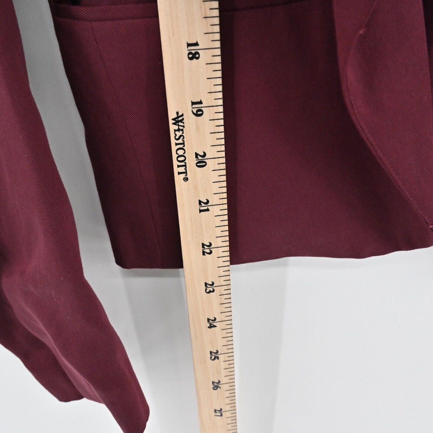 LOFT Blazer Womens Sz XS Burgundy Open Front Shawl Collar Jacket Corpcore Maroon