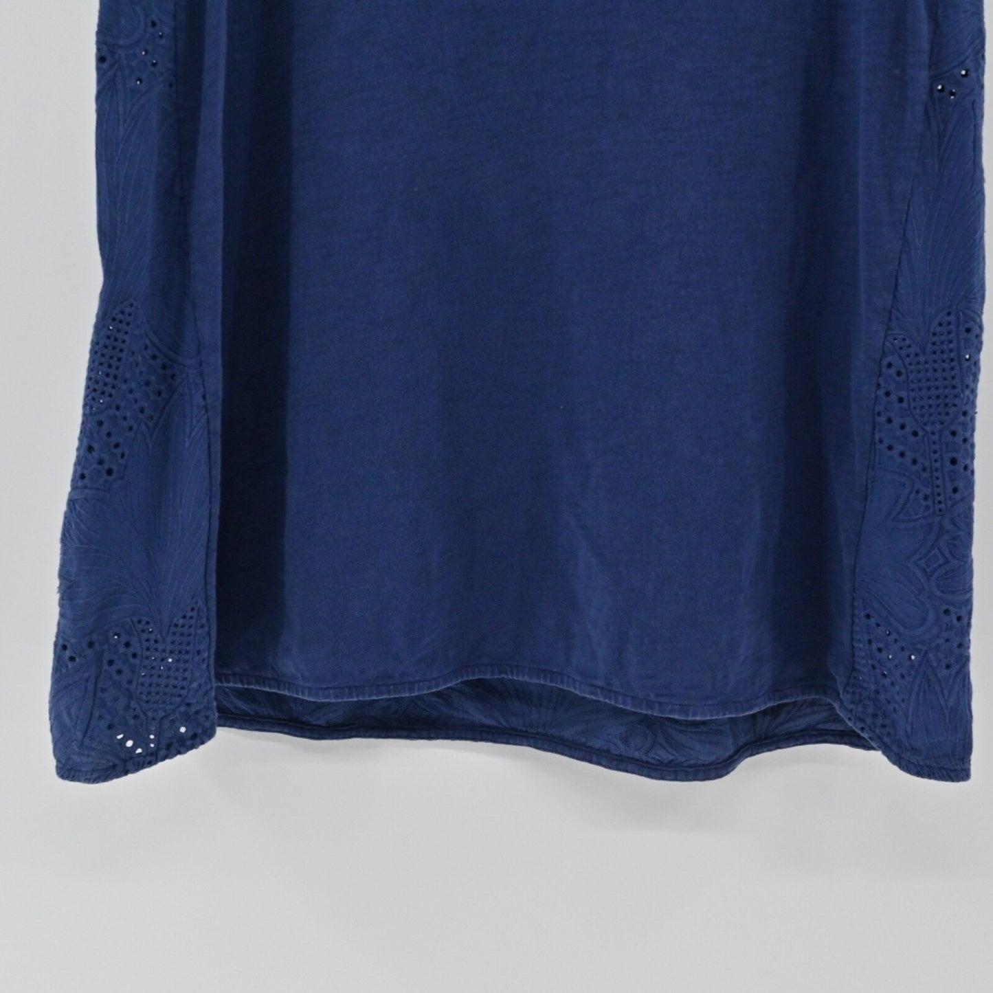 VINEYARD VINES Womens Embroidered Top Size S Blue Floral Eyelet Cotton Preppy