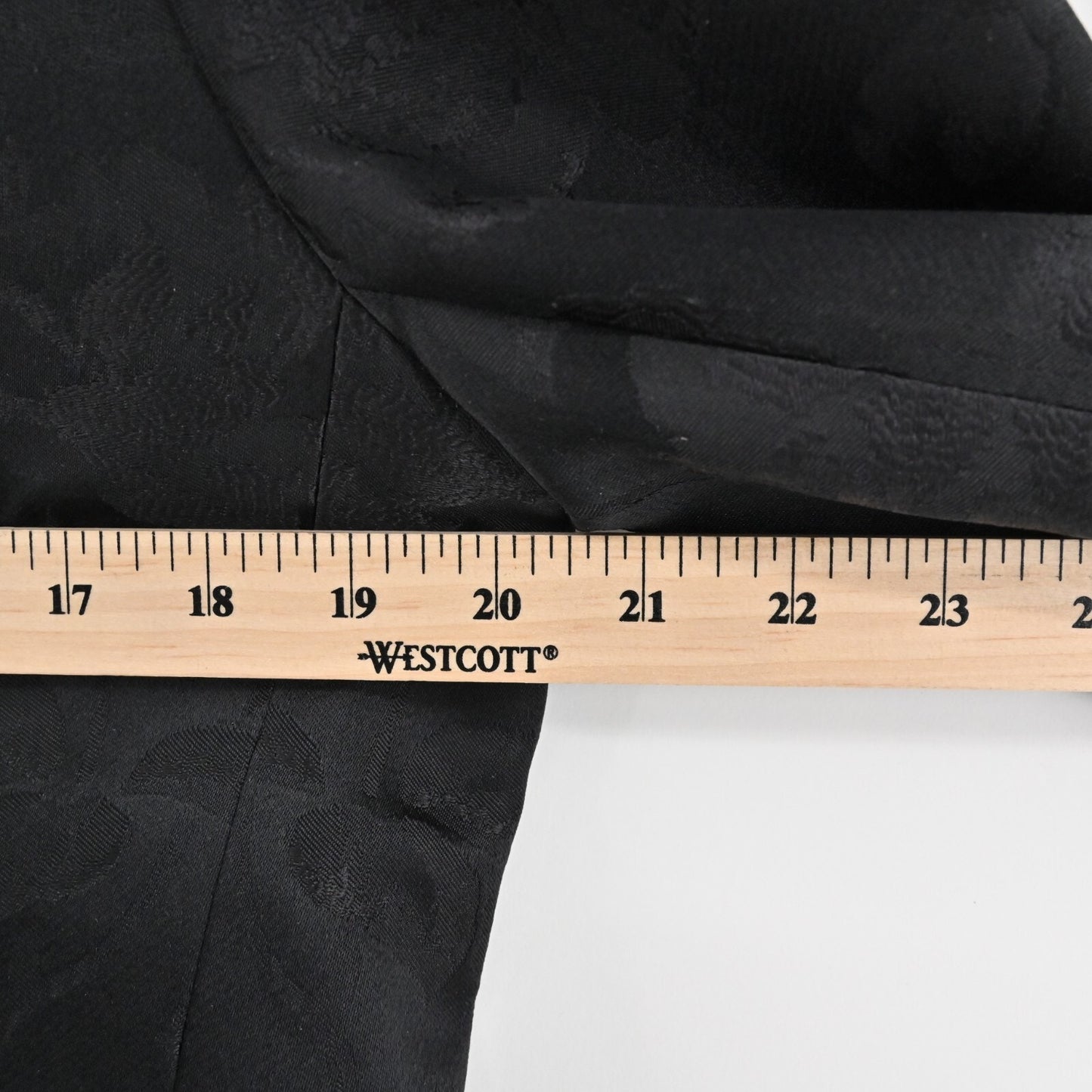 STYLE PARIS Jacket Womens 42 Black Silk Floral Damask Brocade Susan Sutherland