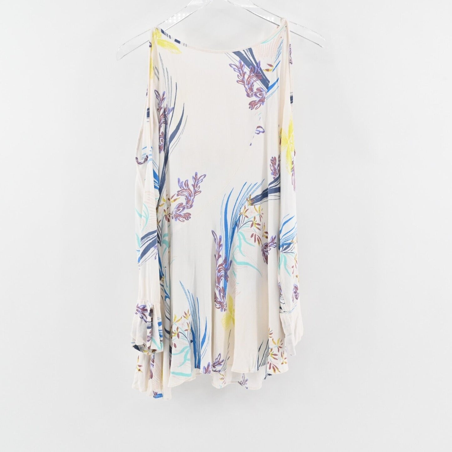 FREE PEOPLE Dress Womens Size XS Clear Skies Floral Printed Cold Shoulder Tunic