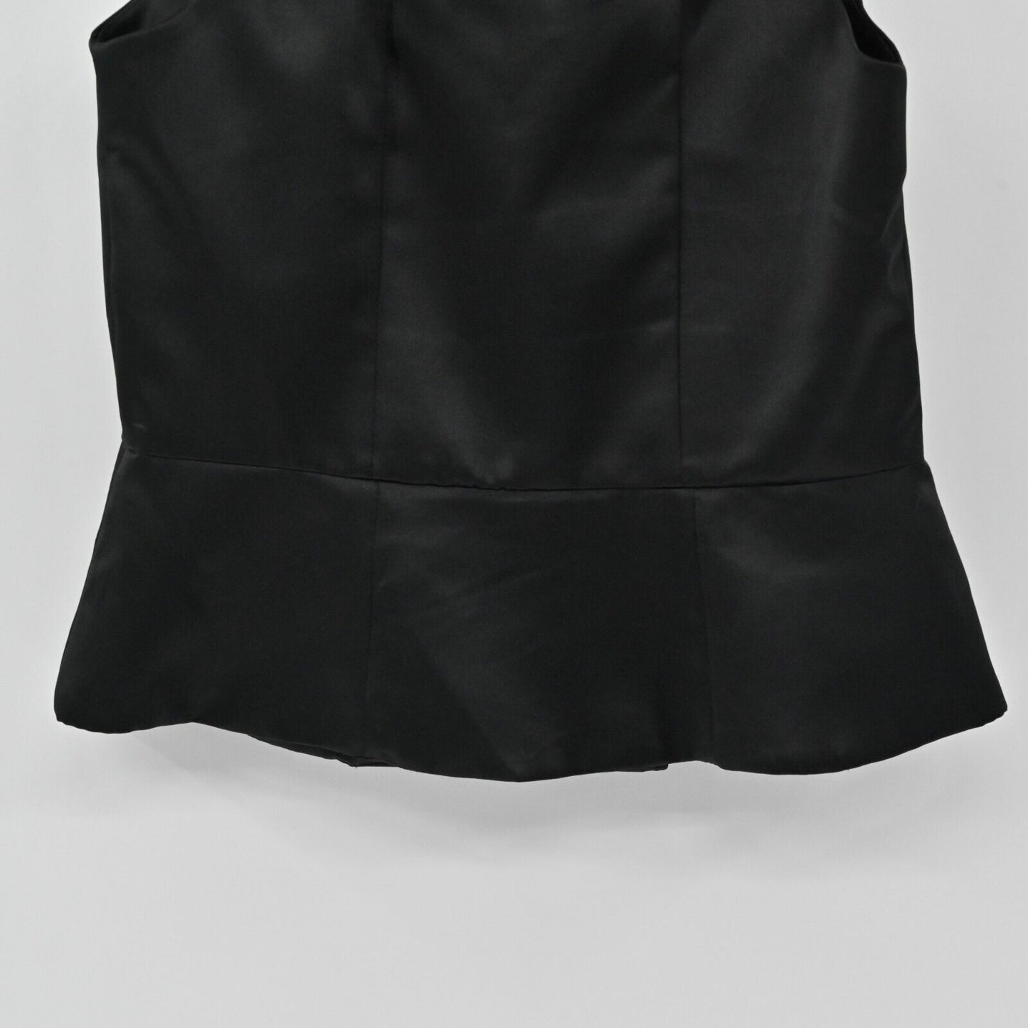 JESSICA HOWARD Vest Womens Size 6 Black Satin Double Breasted Sleeveless Collar