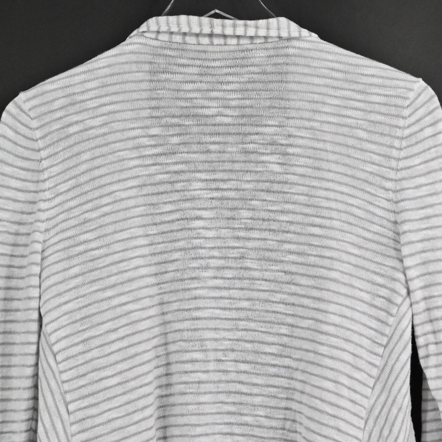 EILEEN FISHER Sweater Womens Sz XS Waterfall Front Stripe Cardigan Linen Capsule