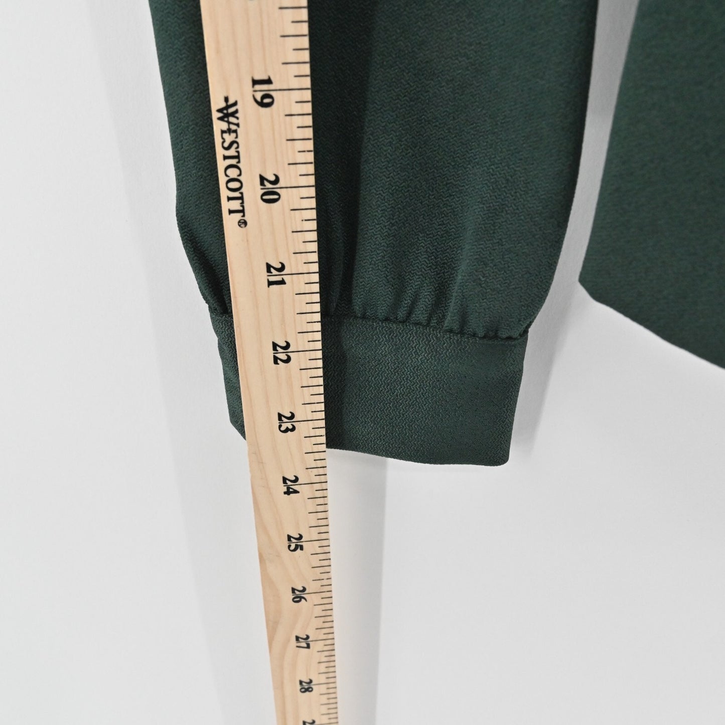 ZARA Womens Skirt Set Size XS Pleated Velour Emerald Green Blouse Retro Career