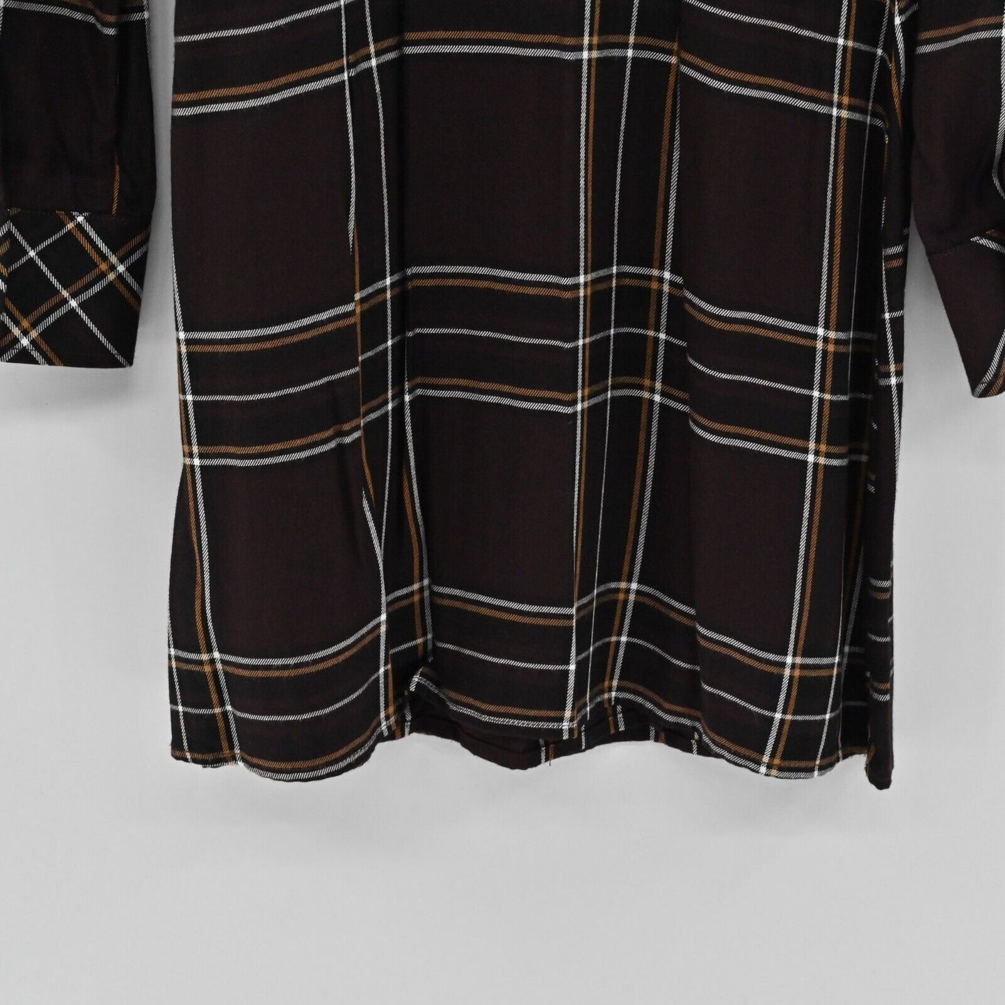 SANCTUARY Dress Womens Size 6 Upbeat Plaid Print Faux Wrap Long Sleeve VNeck