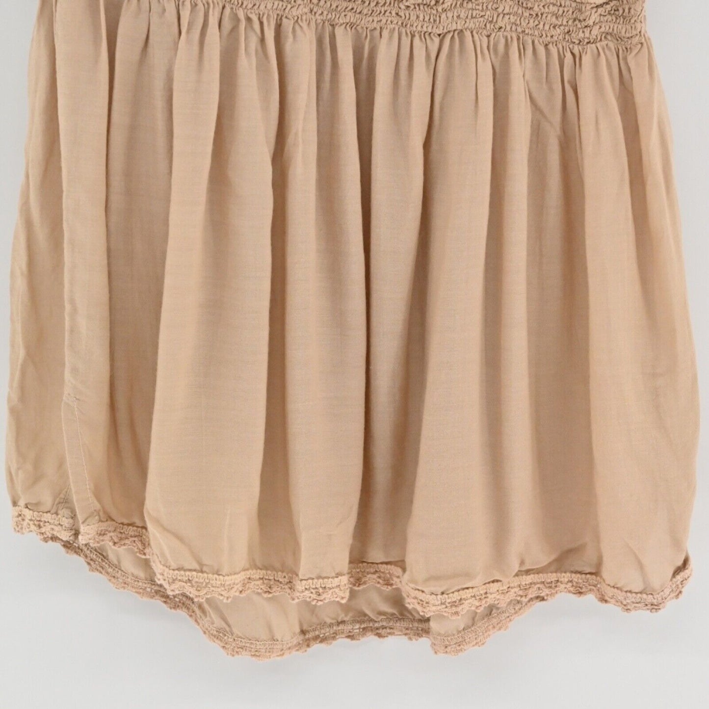 MELISSA ODABASH Dress Womens Size S Fruley Strapless Mini Tan Embroidered Boho