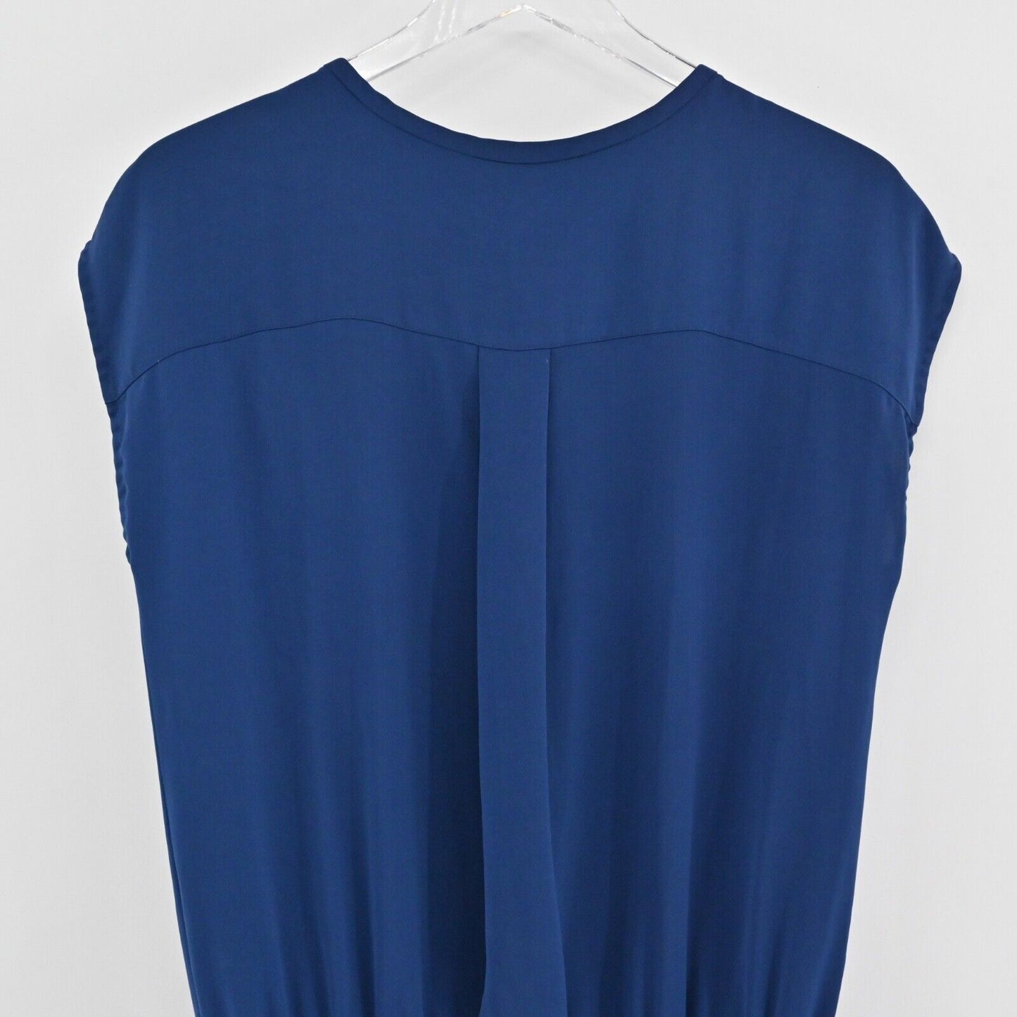 VINCE Dress Size XS Blue Cap Sleeve Drawstring Waist Shirt Capsule Quiet Luxury