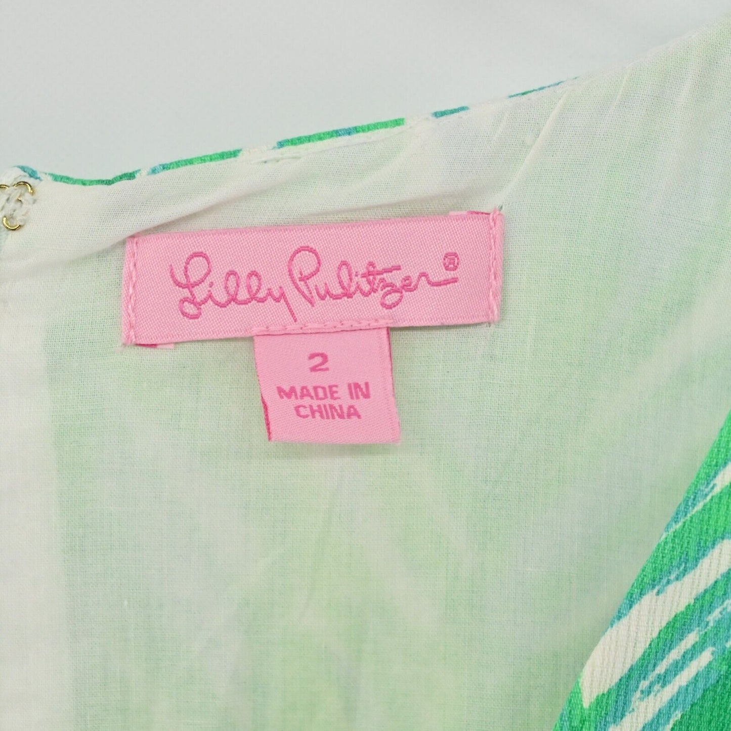 LILLY PULITZER Dress Womens Sz 2 Tandie Shift Sleeveless VNeck Costa Verde Print