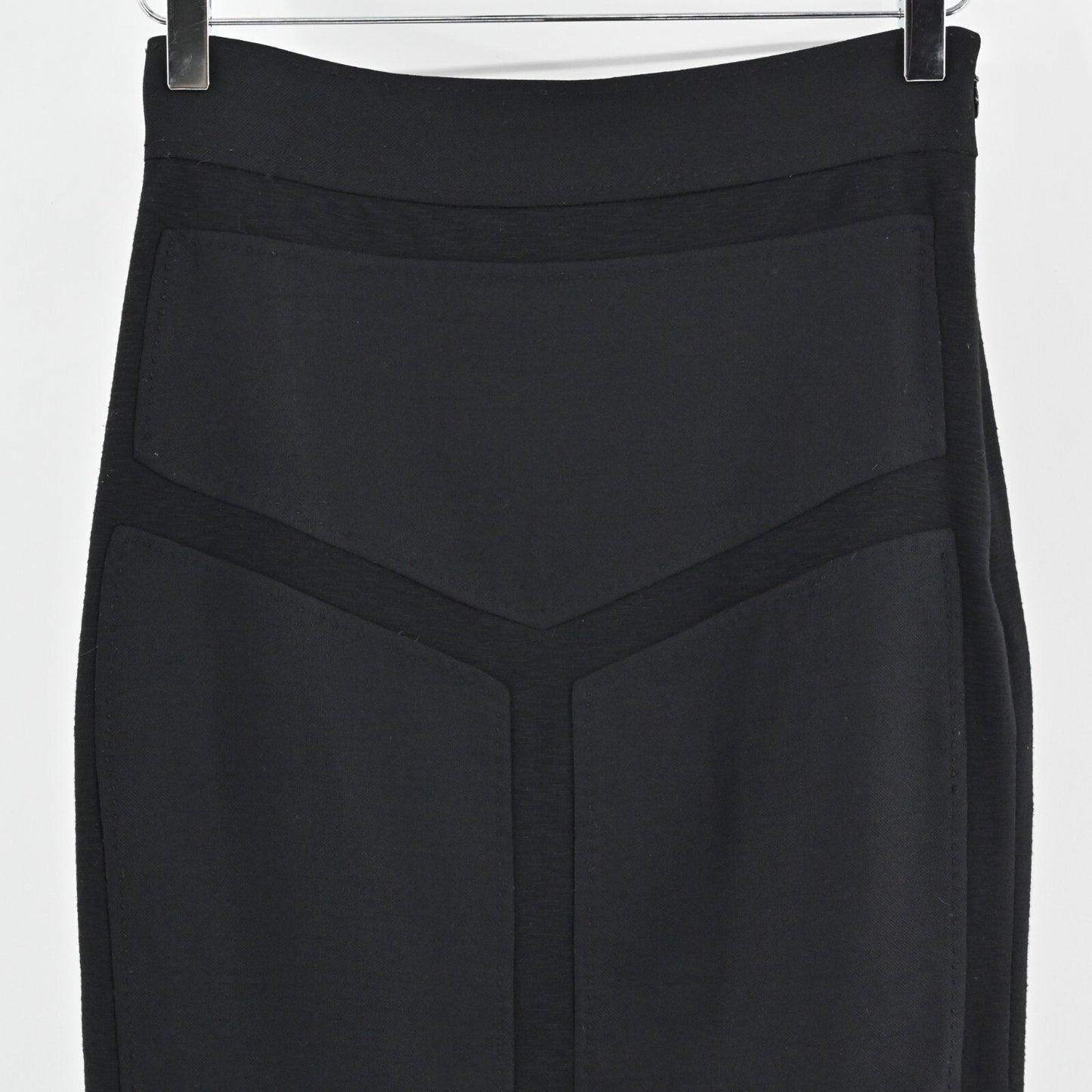 DIANE VON FURSTENBERG Skirt Sz 4 Black Combo Wool Blend Straight Pencil Classic