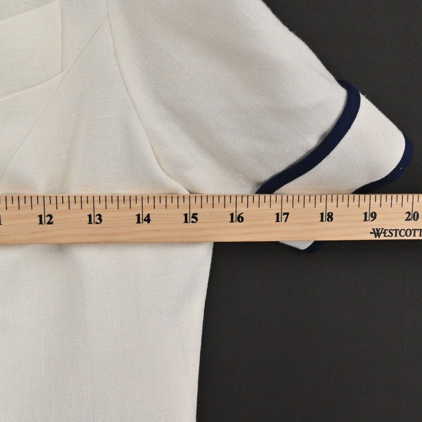 Vtg BILL BLASS Dress Womens Size 6 Navy Button Front Epaulet Preppy Nautical 80s