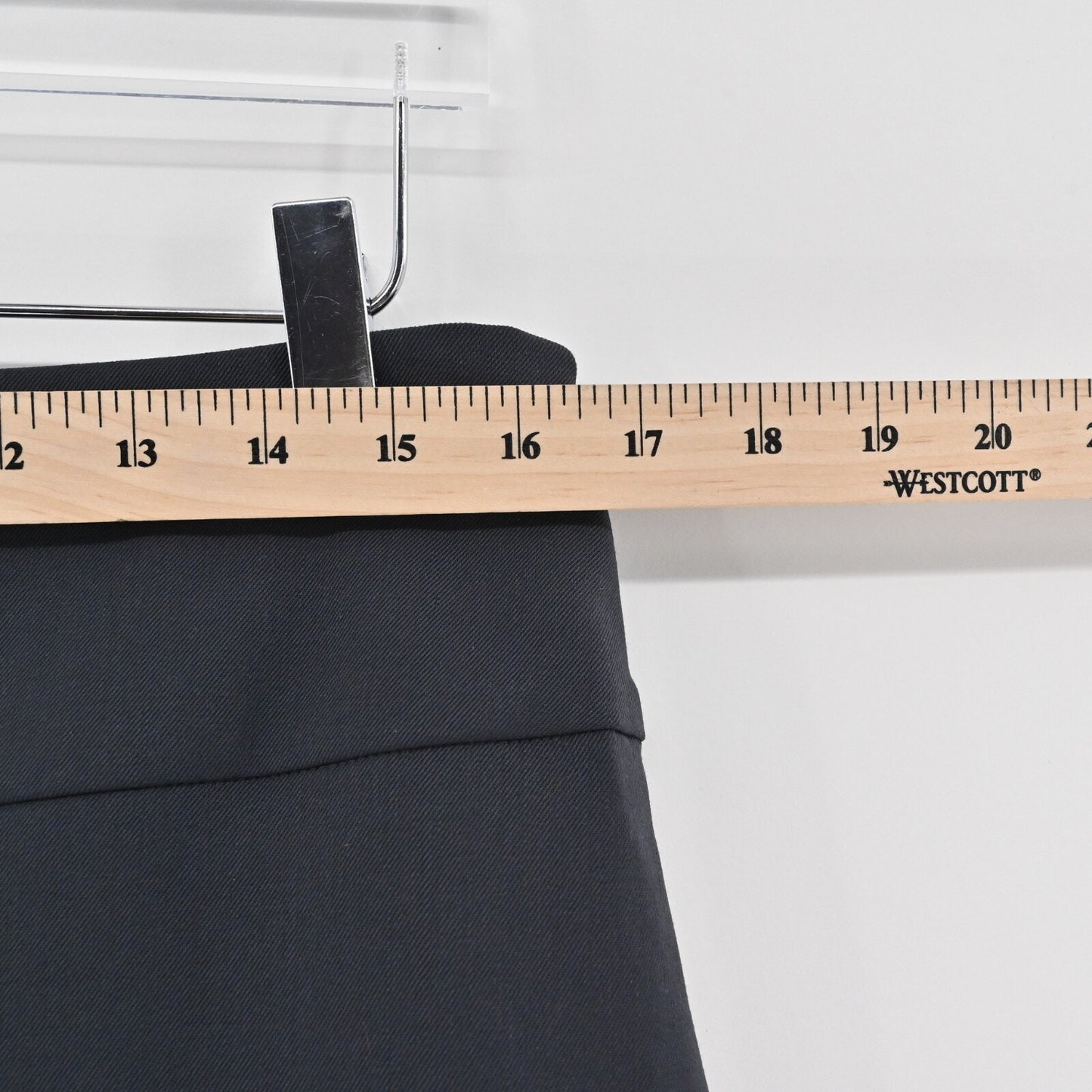 PESERICO SIGN Wool Skirt Size 46 Slate Blue Stretch Short Pencil Career Luxury