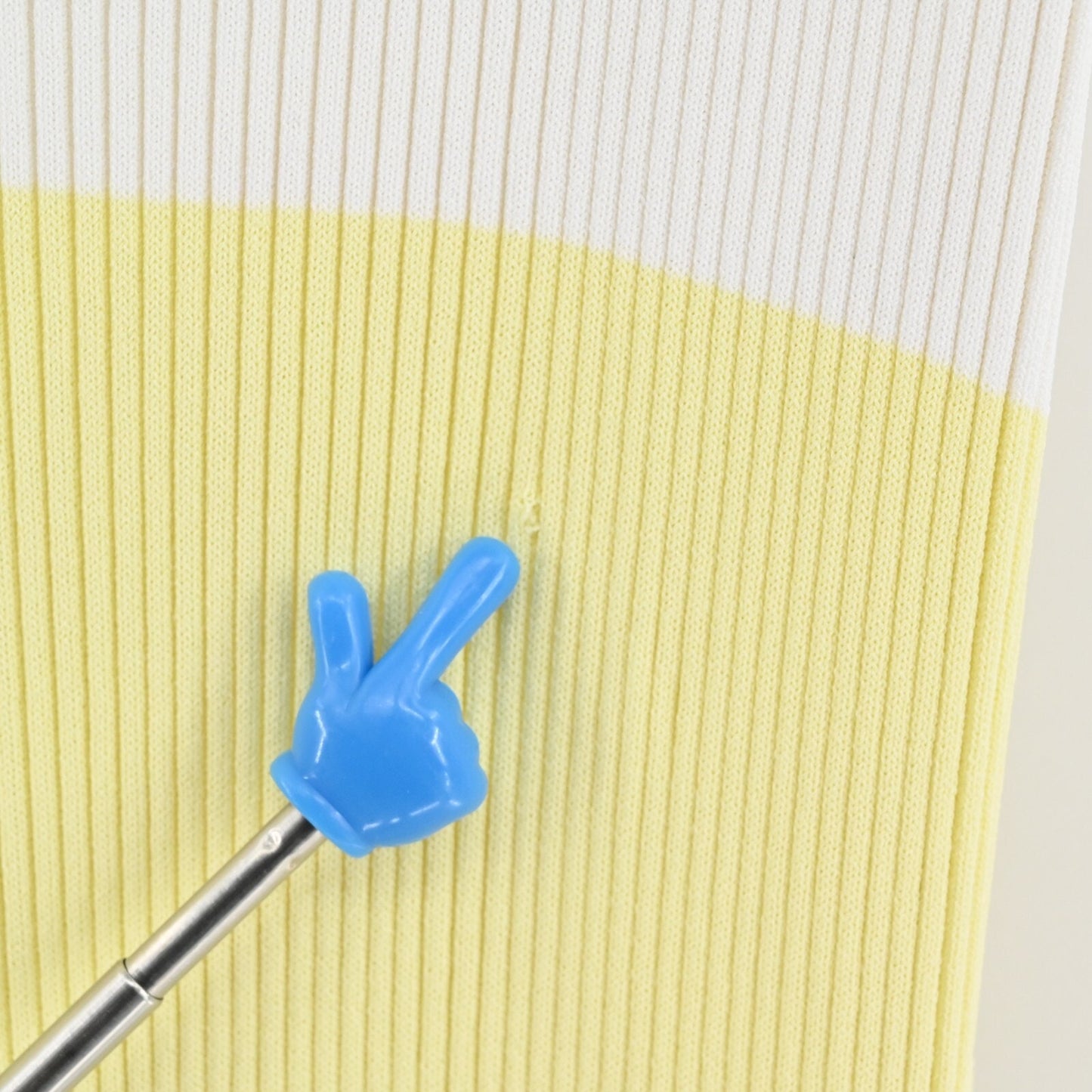 STAUD Dress Size L Dana Blue Colorblock Sleeveless VNeck Rib Knit Fitted Midi