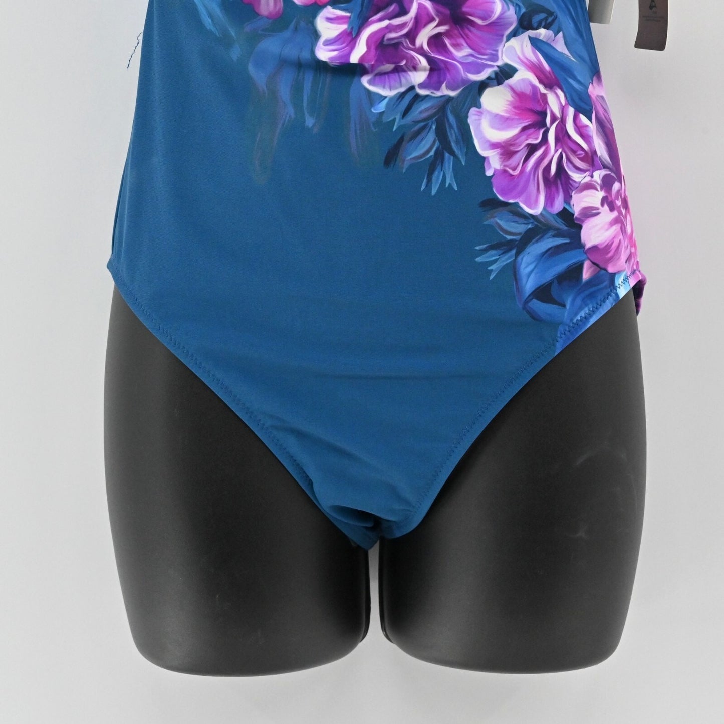 Gottex Womens Size 6 Fiji Navy Pink Floral Print Square Neck One Piece Swimsuit