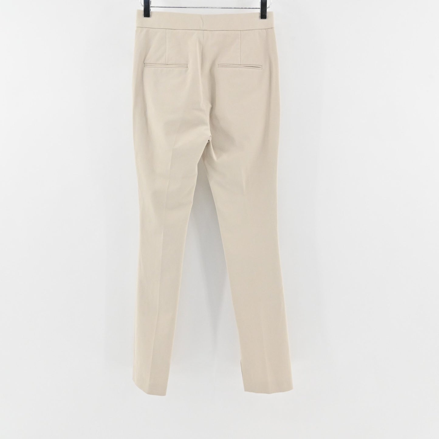 HELMUT LANG Pants Womens Size 2 Solid Beige Slim Straight Classic Trousers
