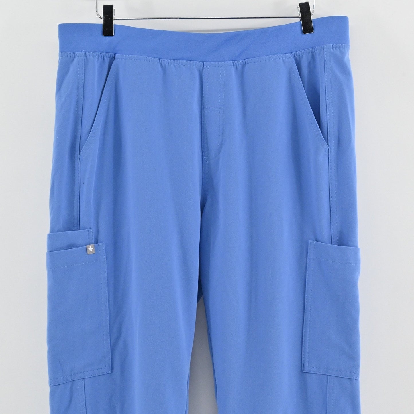FIGS Mens Axim Technical Collection Scrub Pants Size L Short Blue Cargo T2001S