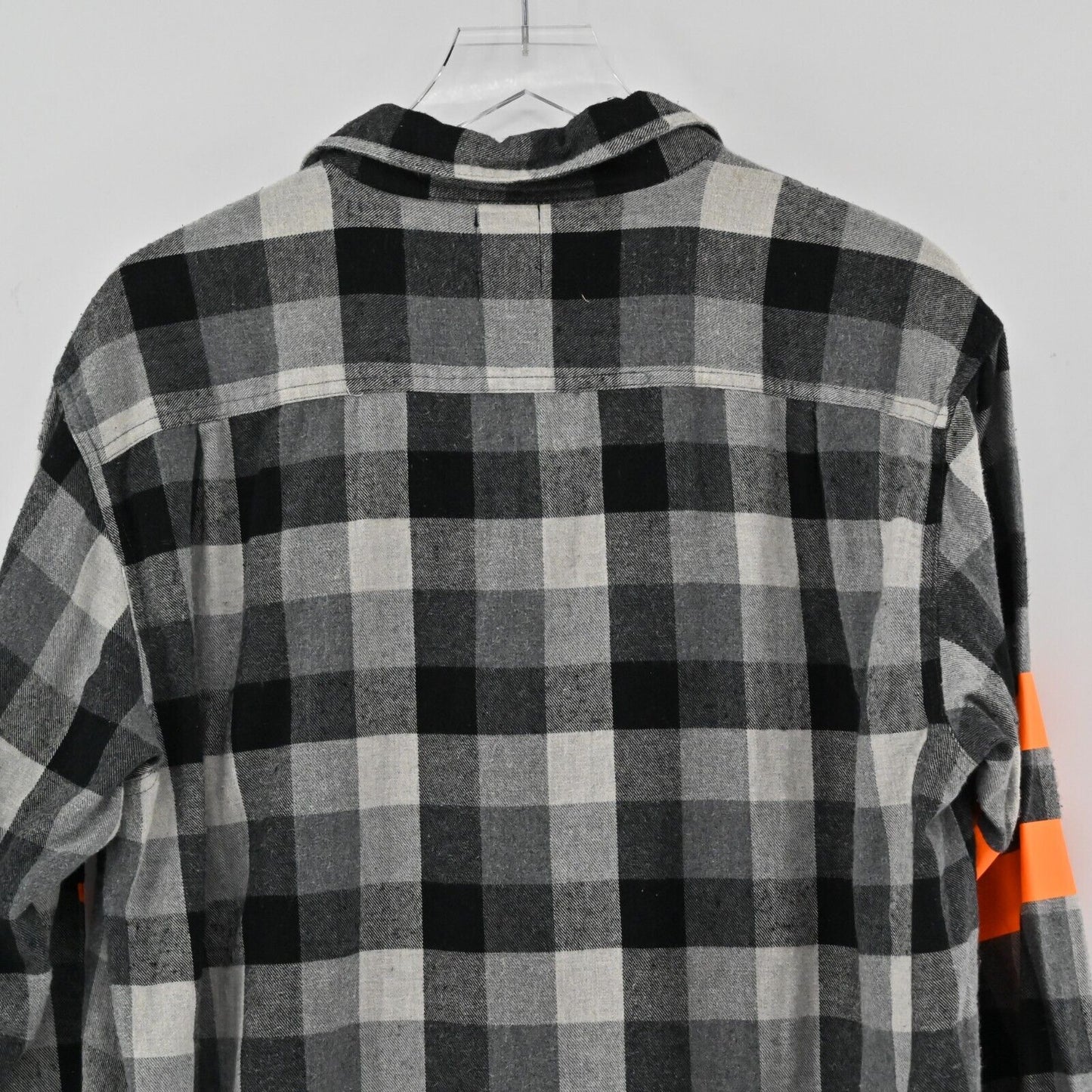 FURST OF A KIND Shirt Mens Sz XL Long Sleeve Check Print Black Soot Button Down