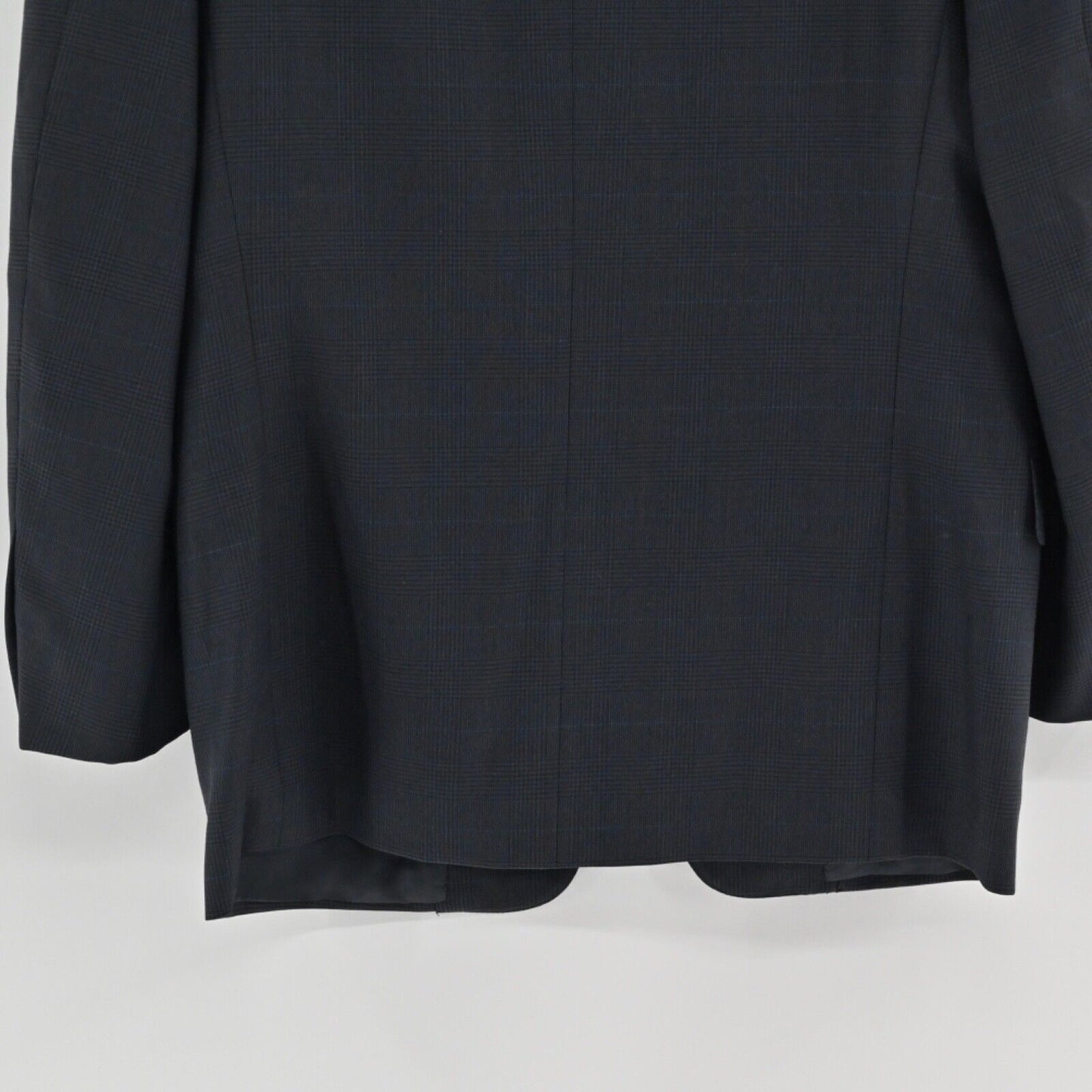 VTG 90s ERMENEGILDO ZEGNA Plaid Blazer Mens Size 50 Gray Blue Wool Sports Coat