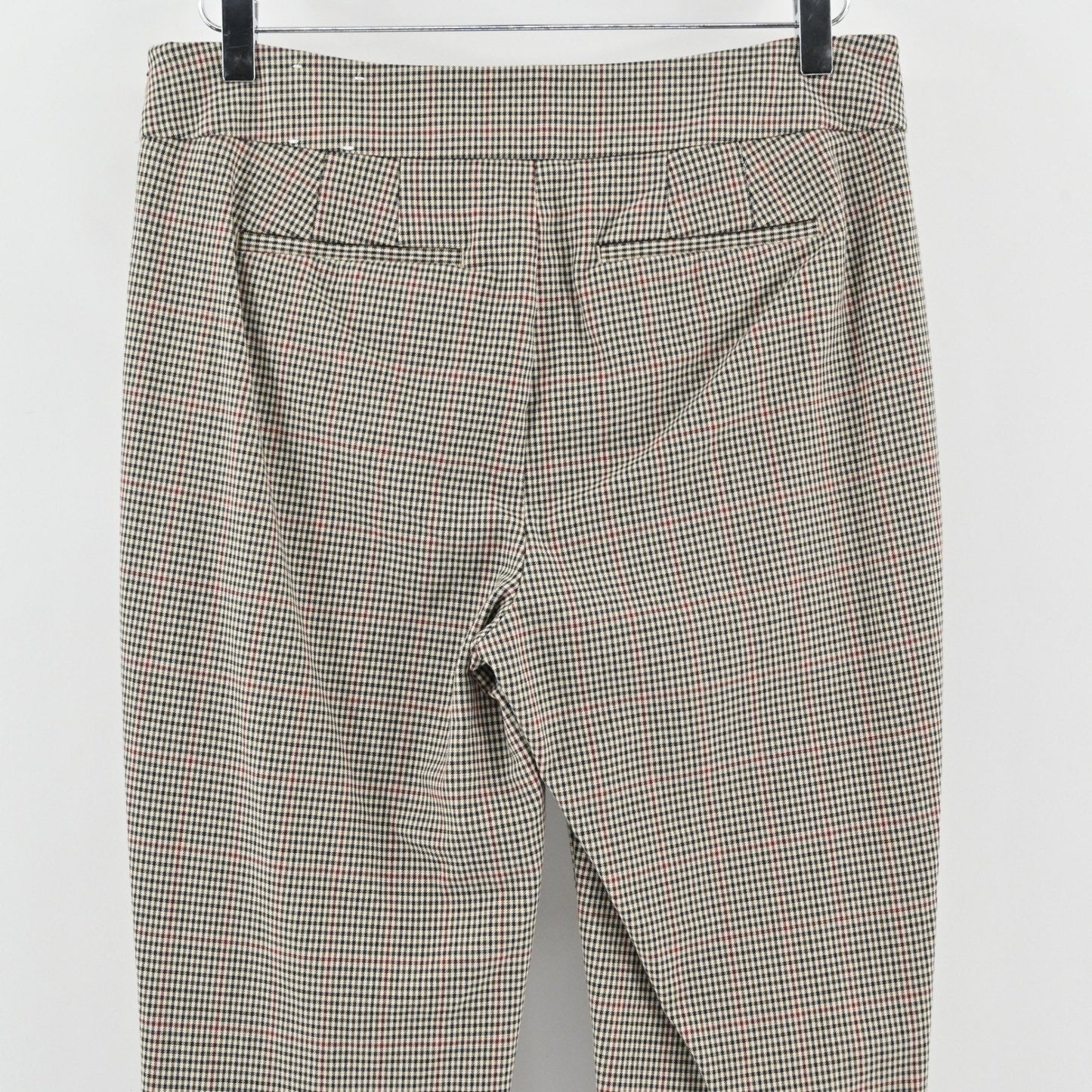 Talbots Womens Chatham Ankle Pants Size 6 Preppy Brown Beige Plaid Houndstooth