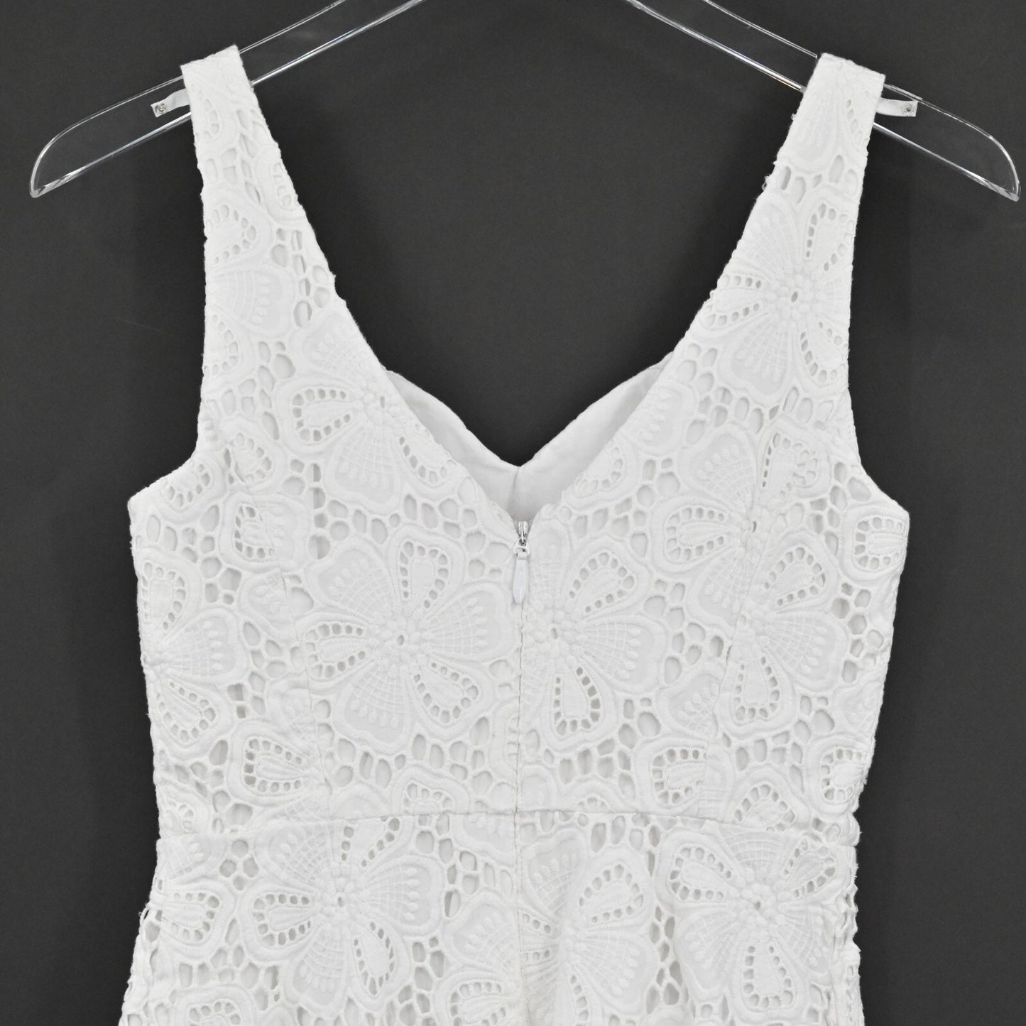LILLY PULITZER Marla Dress Size 2 Resort White Floral Lace Sleeveless Fit Flare