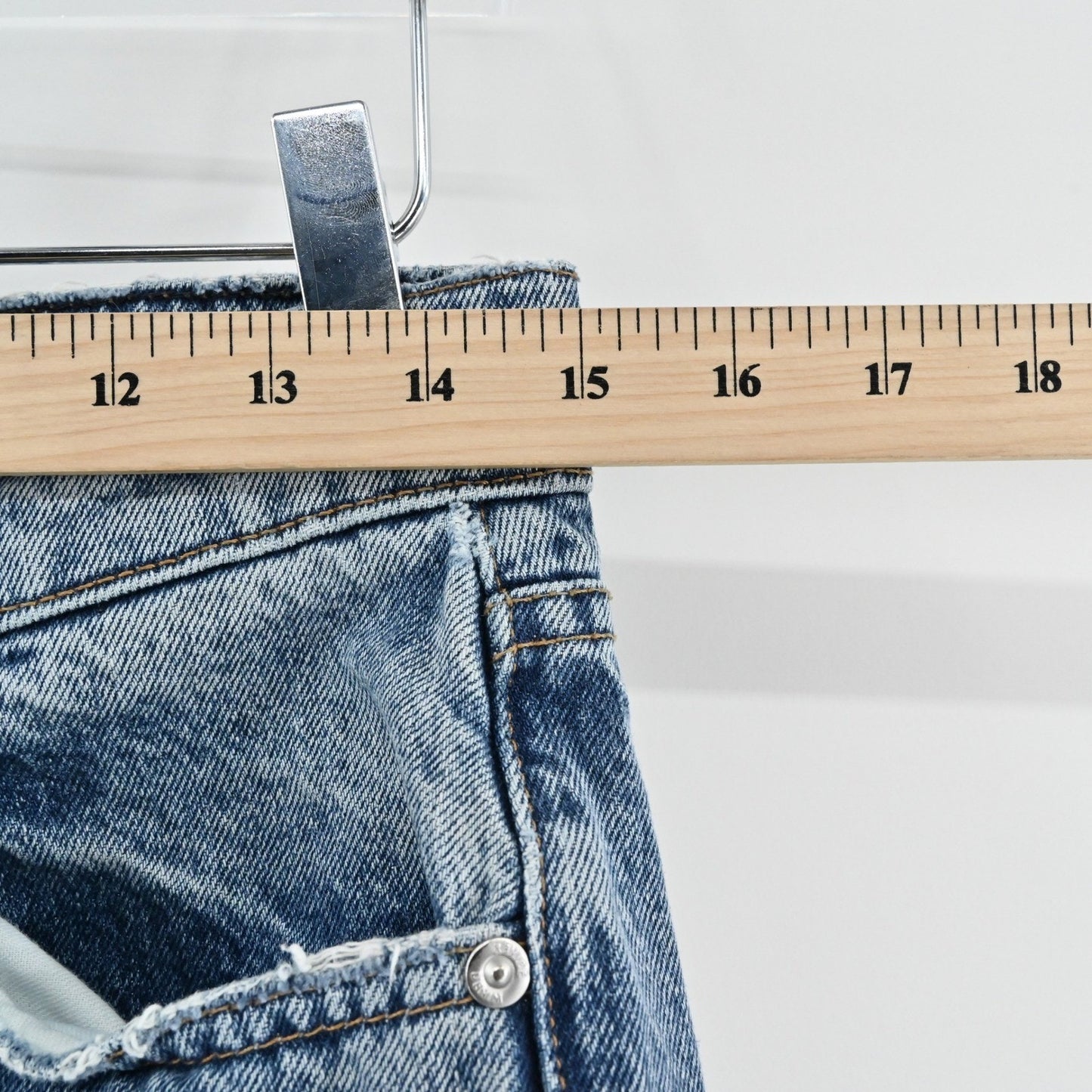 REVICE Womens Button Fly Jeans Size 29 Distressed Denim Festival High Rise Retro