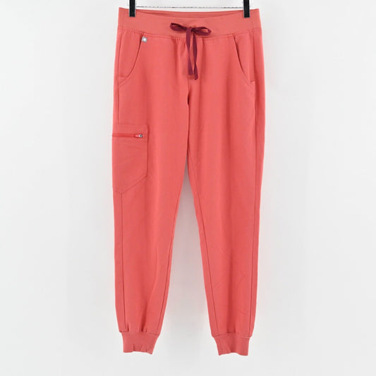 FIGS Scrub Pants Womens Size S Zamora Jogger Coral Orange Technical Collection