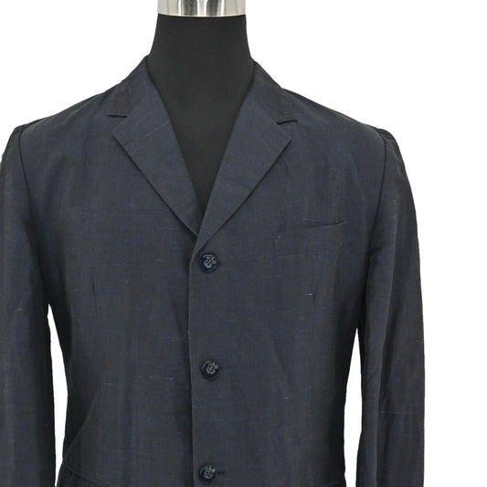 Vtg DOLCE GABBANA Mens Blazer Size 40 Heather Navy Blue Cotton Office Career 00s